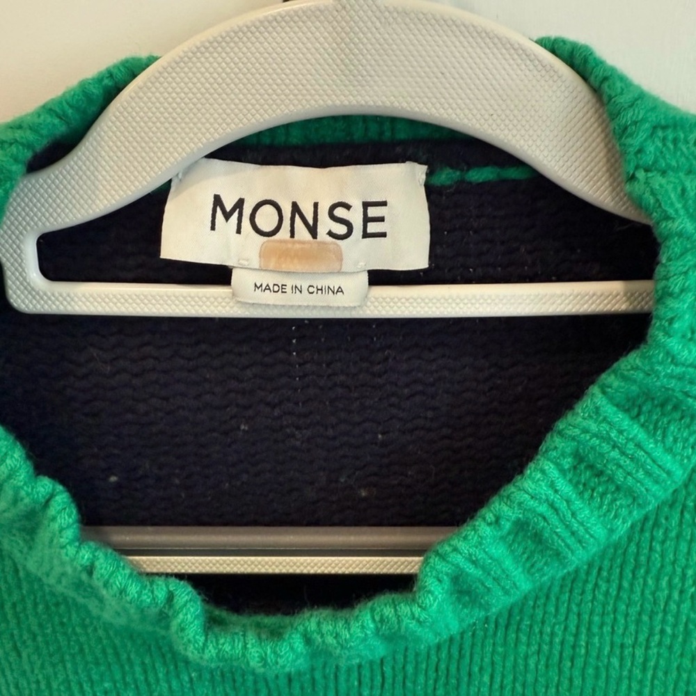 MONSE COLORBLOCK PATCHWORK WOOL SWEATER - XL - Picture 3 of 11